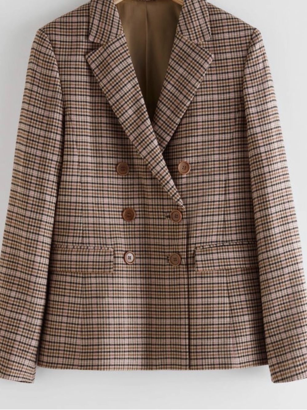 Sz 2 Plaid Equestrian Blazer PARIS ATELIER & OTHER STORIES Wool Jacket Designer